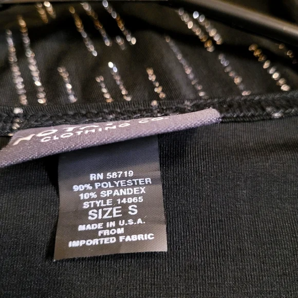 Notations Women Sequin Black Blouse Size S - Picture 6 of 7